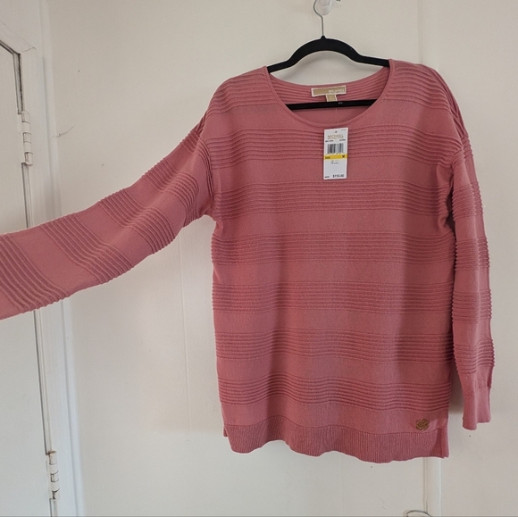 Michael Kors Pink Versatile Aesthetic Sweater Loose Fit Size M Longsleeve - Picture 5 of 8